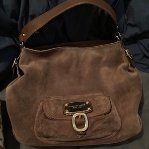 MK brown Velvet hand bag
